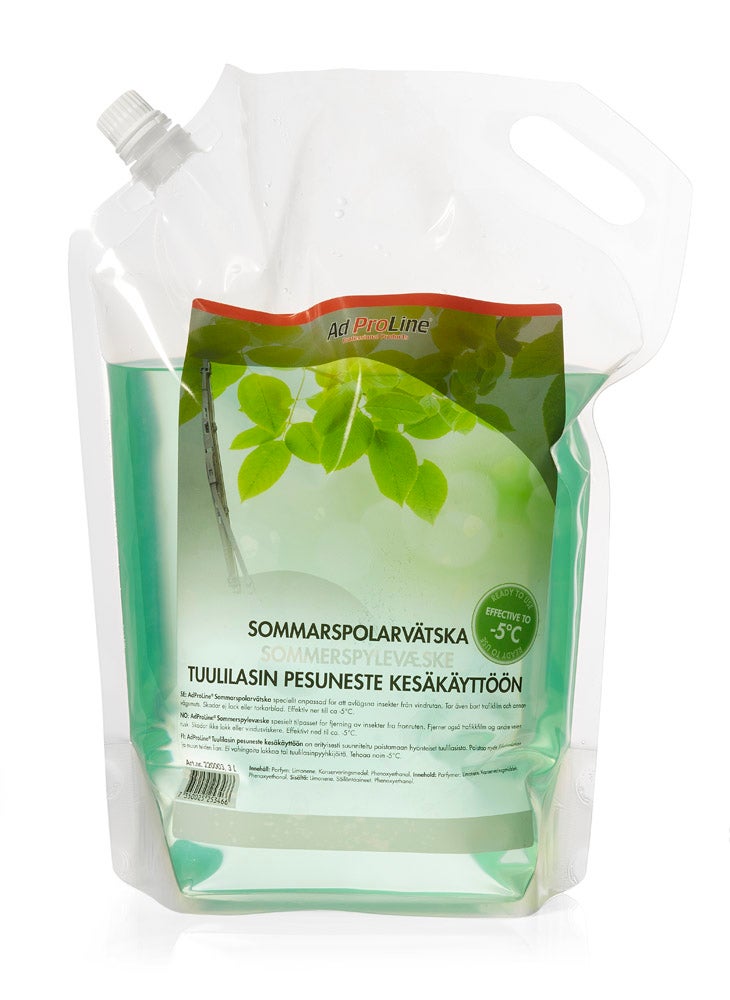 Tuulilasin pesuneste kesäkäyttöön