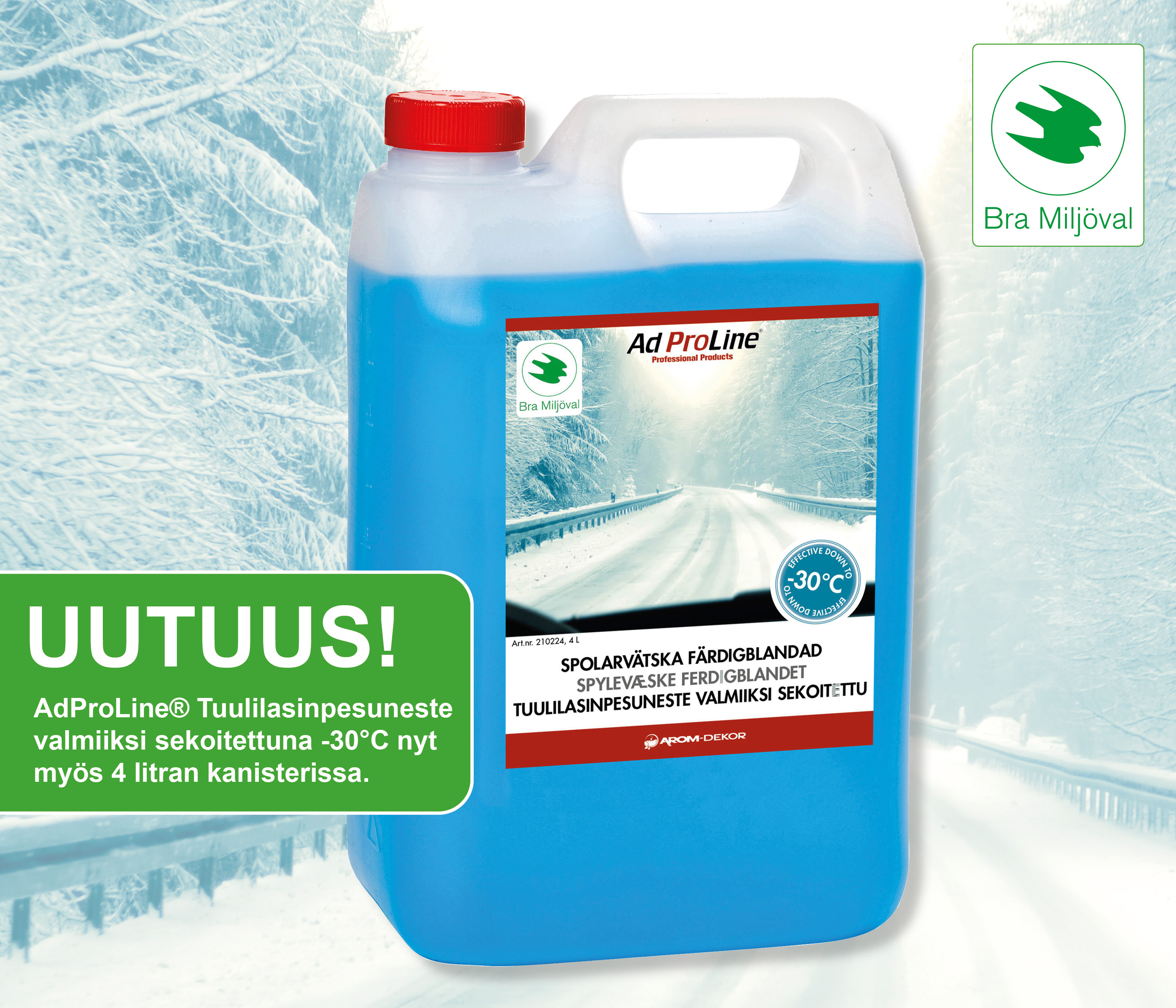 AdProLine® Tuulilasinpesuneste valmiiksi sekoitettuna -30°C 